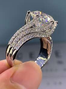 Anillo zirconia cúbica