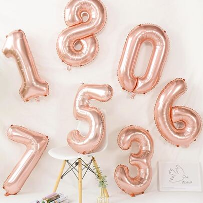 1 个 PE 气球，创意数字形装饰气球，适合派对、圣诞节