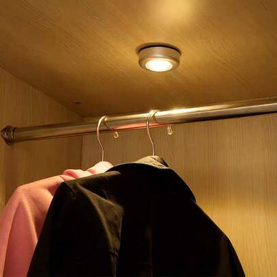 1 件 3-LED 暖光触摸开关 LED 橱柜灯、小夜灯、便携式床头灯、壁灯、衣柜灯