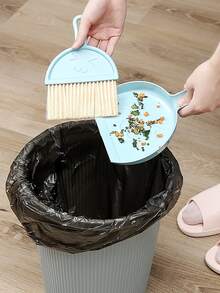 1set PP Broom, Modern Pink Dustpan And Whisk Broom For Household - Pink - View 5