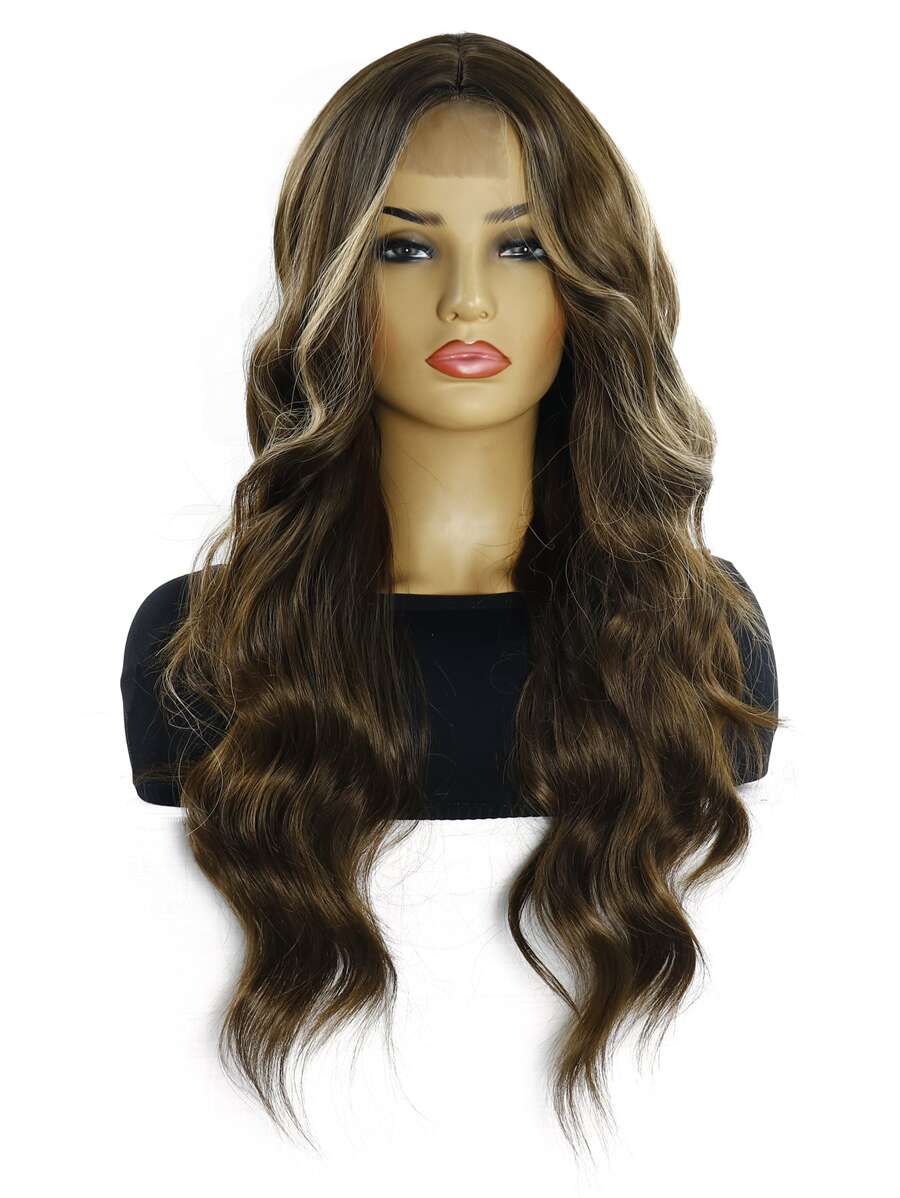 4X1英寸蕾絲長捲曲合成假髮 - 彩色 - 查看 1