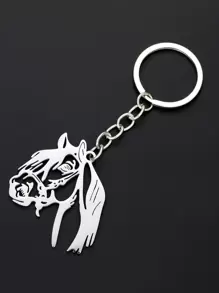 Street Horse Charm Keychain Car Accessories Bag Charm School - Silver - View 1
