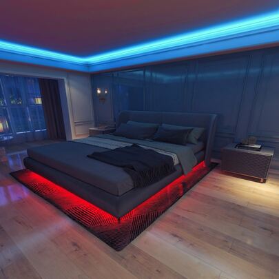 SHEIN 1 个 LED 灯带，移动应用控制，5 米/3 米/2 米，适合圣诞节、万圣节礼物、室内照明装饰