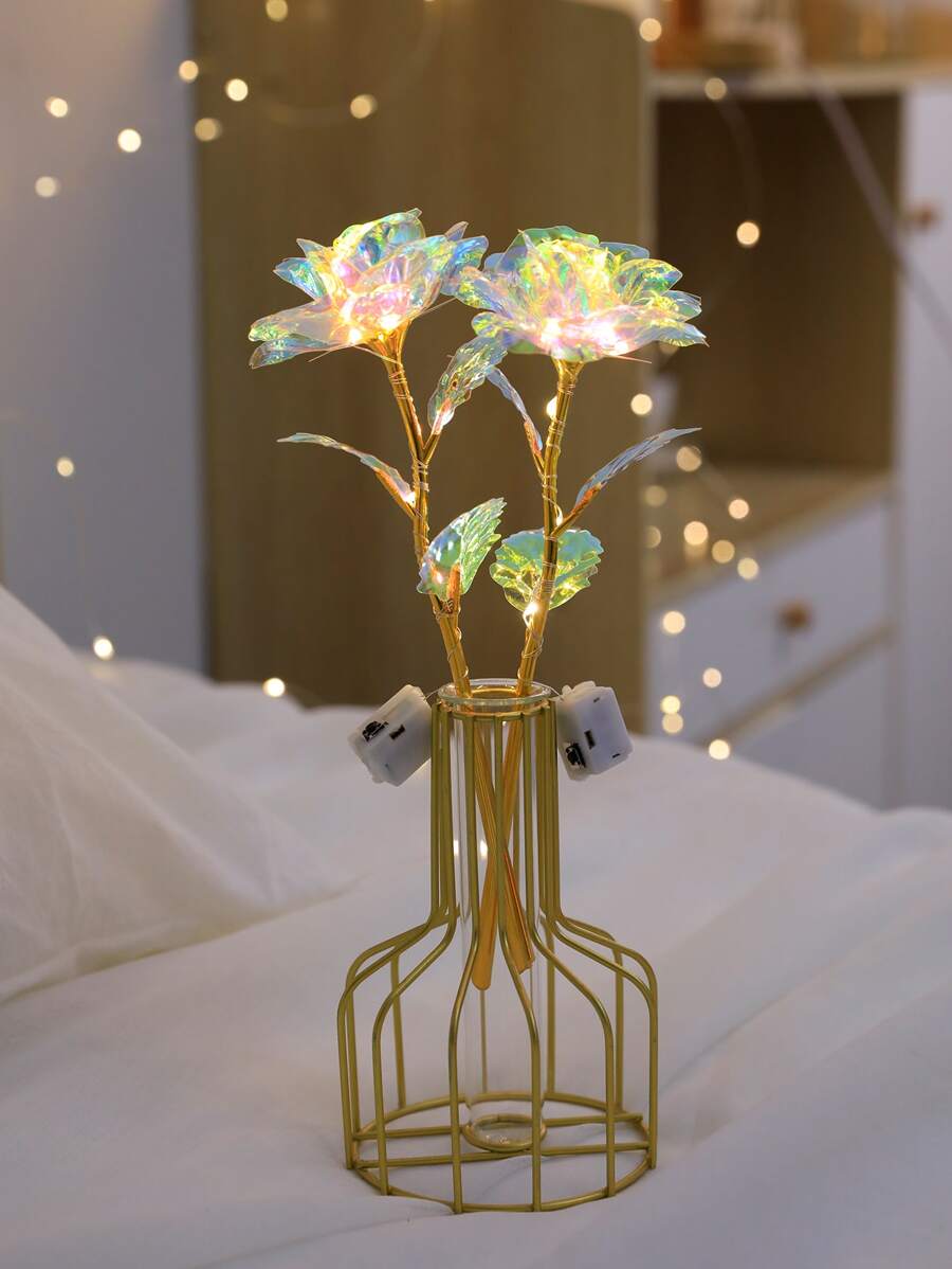 1 pieza Luz de la decoración con diseño de flor