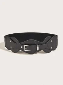 Studded Decor Belt - Black - View 1