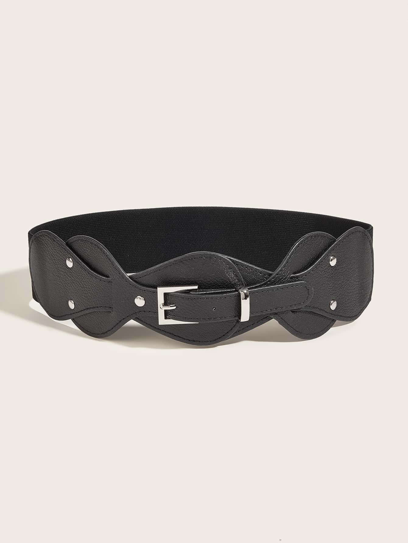 Studded Decor Belt - Black - View 1