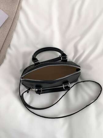 Fashionable,Minimalist,Casual,Fashion Solid Color Women's Pu Leather Handbag With Diamond Decor Shoulder Bag, Casual Crossbody Bag For Girl, Teen Girls