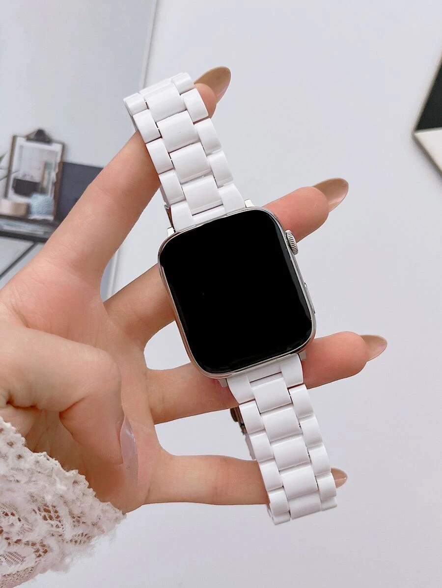 1pc Plain PMMA Watchband Compatible With Apple Watch - Multicolor - View 1