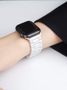 1pc Plain PMMA Watchband Compatible With Apple Watch - Multicolor - View 3