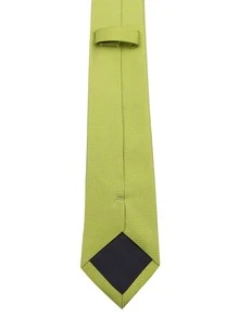 ZONFAZ 1pc Men 6cm Solid Color Small Grid Business Fashion All-Match Slim Polyester Necktie Suitable For Work, Daily Wear And Wedding Celebrations - Green - View 4