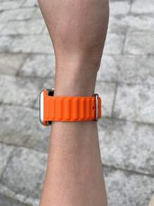Dây đeo đồng hồ silicon, tương thích với các mẫu 42mm, 38mm, 40mm, 41mm, 44mm, 45mm, 46mm, 49mm, dây đeo thay thế đồng hồ thông minh thời trang, phù hợp với các dòng Ultra2, Ultra SE2, SE 11, 10, 9, 8, 7, 6, 5, 4, 3, 2, 1 và nhiều dòng khác, unisex, món quà lý tưởng cho học sinh nhân dịp tựu trường. - trái cam - Xem 4