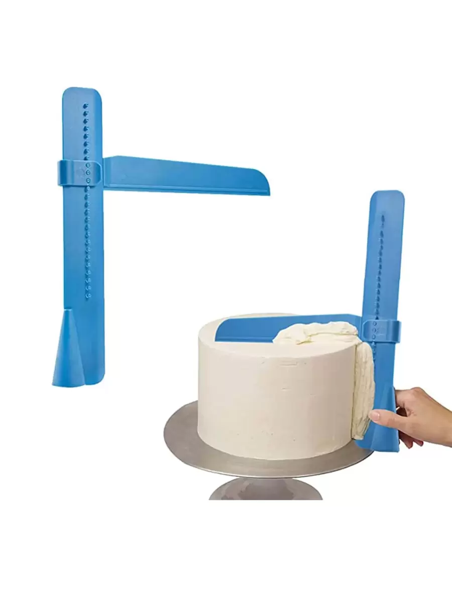 1set Adjustable PP Icing Spatula, Minimalist Blue Offset Spatula For Kitchen - Blue - View 1