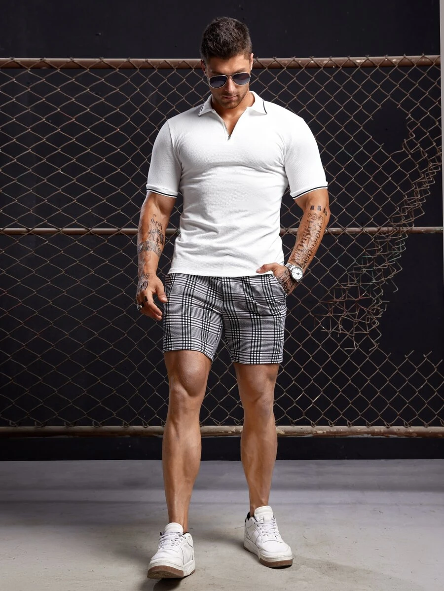 GENTILAND Men Contrast Trim Polo Shirt - White - View 1