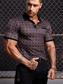 GENTILAND Men Allover Print Polo Shirt - Multicolor - View 3