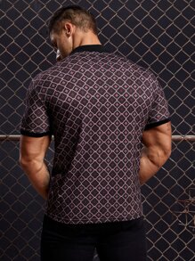 GENTILAND Men Allover Print Polo Shirt - Multicolor - View 2