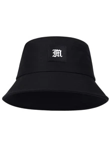 1pc Men Embroidered Pattern Fashionable Bucket Hat For Outdoor Travel Casual Men's Sun Hat Summer Hat, Suitable For Summer Outdoor Activities Such As Hiking And Fishing