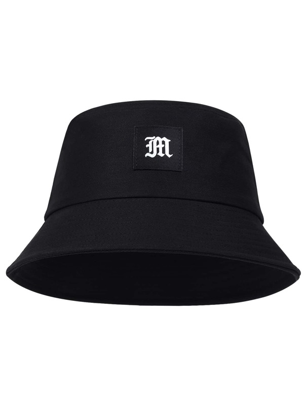 1pc Men Embroidered Pattern Fashionable Bucket Hat For Outdoor Travel Casual Men's Sun Hat Summer Hat, Suitable For Summer Outdoor Activities Such As Hiking And Fishing