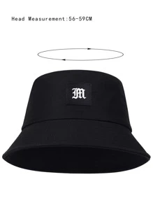1pc Men Embroidered Pattern Fashionable Bucket Hat For Outdoor Travel Casual Men's Sun Hat Summer Hat, Suitable For Summer Outdoor Activities Such As Hiking And Fishing
