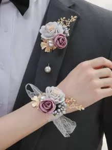 Hoa trang trí Boutonniere & Vòng đeo tay - Nhiều màu - Xem 1