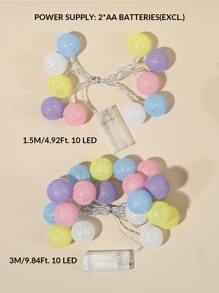 1Pc 10/20/30 LED 1.5/3/5M Bóng Trang Trí Dây Đèn, Đèn Trang Trí Trang Trí Nhà Cửa - Màu vàng - Xem 7