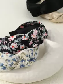 4 chiếc băng đô nữ in hoa trang trí nút thắt thời trang, để trang trí - Nhiều màu - Xem 4