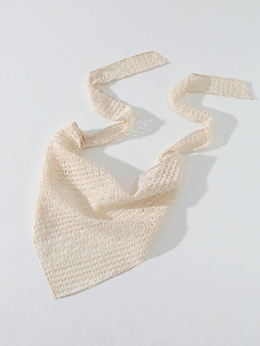 1件装女士纯色休闲风发带，日常装饰波西米亚风情人节头巾发带吸汗带，适合上学、大学、秋冬季节，是女士度假装扮的优雅围巾，柔软舒适，是情人节礼物的理想之选。 - 杏色 - 查看 1