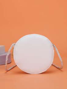 Girls Circle Bag Cartoon Pattern - White - View 4