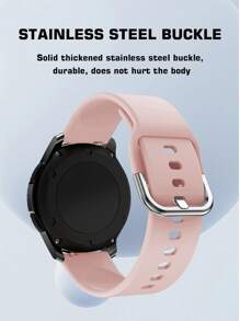 1入組粉色矽膠智能帶適合男人及女人,與三星兼容三星星系手錶活躍20mm,22mm - 粉色 - 查看 5