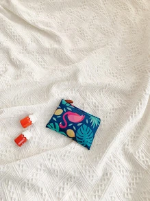 火烈鳥和鳳梨圖案購物袋大碼可折疊 - 彩色 - 查看 8