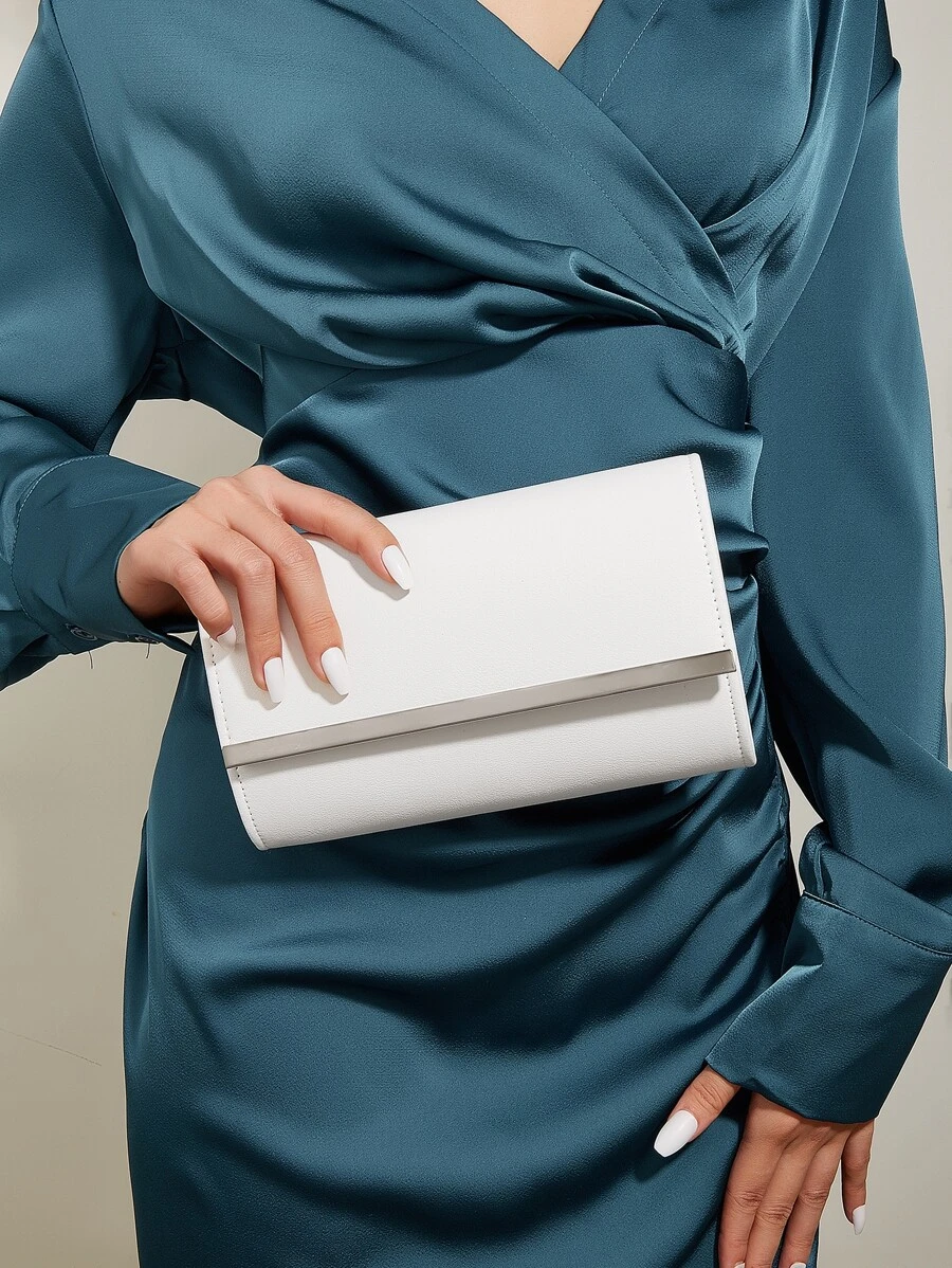 ly hợp Xù màu trơn Chuỗi Giải trí Đúng mốt - trắng - Xem 1