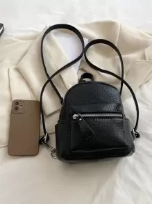 2025 Fashionable Mini Backpack, Versatile & Personalized For Travel, Students, School Supplies, School Backpack, School Bag, Backpack For School, Back To School Backpack, School Bookbag, Back To School Bags, Large Capacity, Waterproof, Lightweight, Portable, Suitable For Teen Girls Women College Students, Perfect For Back To School, First Day Of School, Middle School, High School - Black - View 5