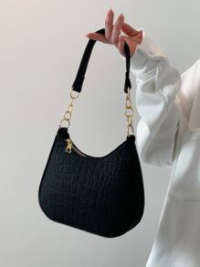 小流浪包鱷魚壓紋極簡