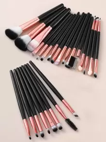 24 piezas Juego de brochas de maquillaje, Juego de brochas, Kit de brochas de maquillaje, Juego de brochas de maquillaje, Juego de maquillaje completo, Juego de brochas de maquillaje, Kit de maquillaje completo, Juego de brochas, Juego de brochas de maquillaje, Juego de regalo de maquillaje, Juego - Negro - Ver 2