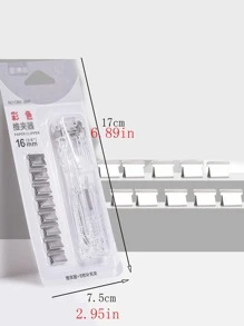 1入組透明釘書機和8入組頁夾