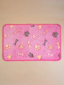 1入組骨圖案寵物印花屋毯子