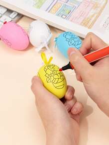 1pc Cartoon Graphic Random Coloring Easter Egg - Multicolor - View 2