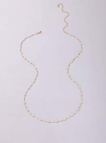 人造珍珠裝飾腰鏈 - 金黃色 - 查看 6