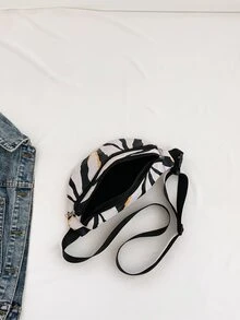 Zebra Striped Bum Bag Pu - Multicolor - View 5