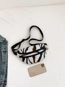 Zebra Striped Bum Bag Pu - Multicolor - View 6