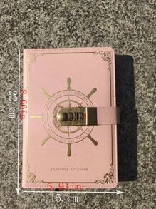 標語圖案密碼鎖日記本 - 彩色 - 查看 4