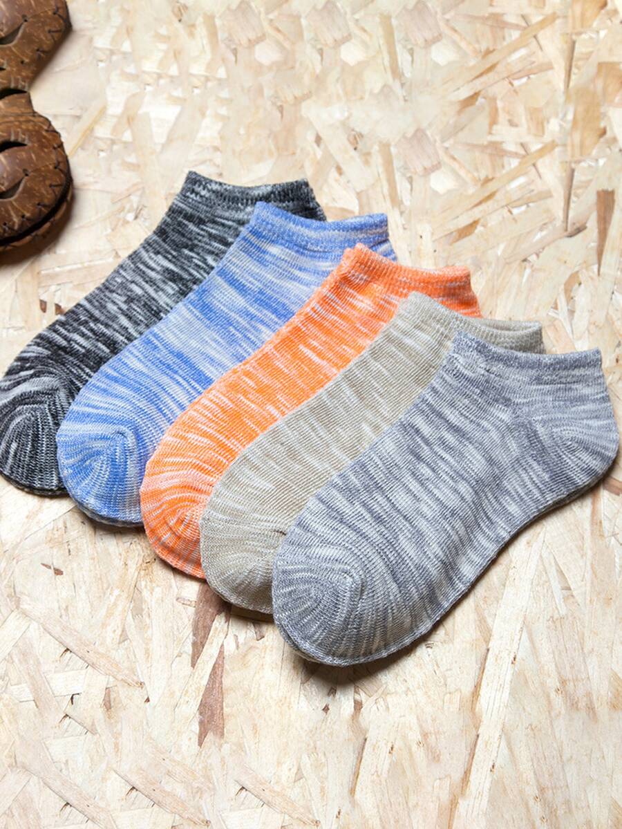 Hombres 5 pares Calcetines invisibles de space dye - Multicolor - Ver 1