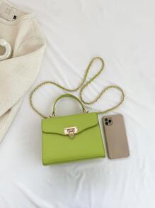 Túi đeo chéo Nữ màu trơn - màu xanh lá - Xem 6