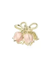 2个装女士花朵装饰甜美风格小发夹可爱情人节发饰，发夹，发爪，发卡，发夹，发卡，学生用品，大学秋冬蝴蝶结度假装扮女士夏季海滩假日必备度假发夹 - 粉色 - 查看 3