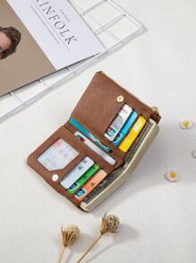 Monedero pequeño con textura vintage - Marrón - Ver 5