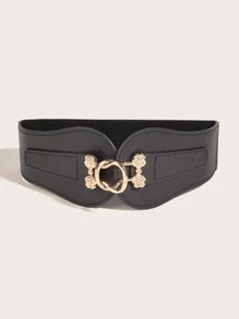 1 chiếc thắt lưng thời trang trang trí hoa cho nữ - màu đen - Xem 1