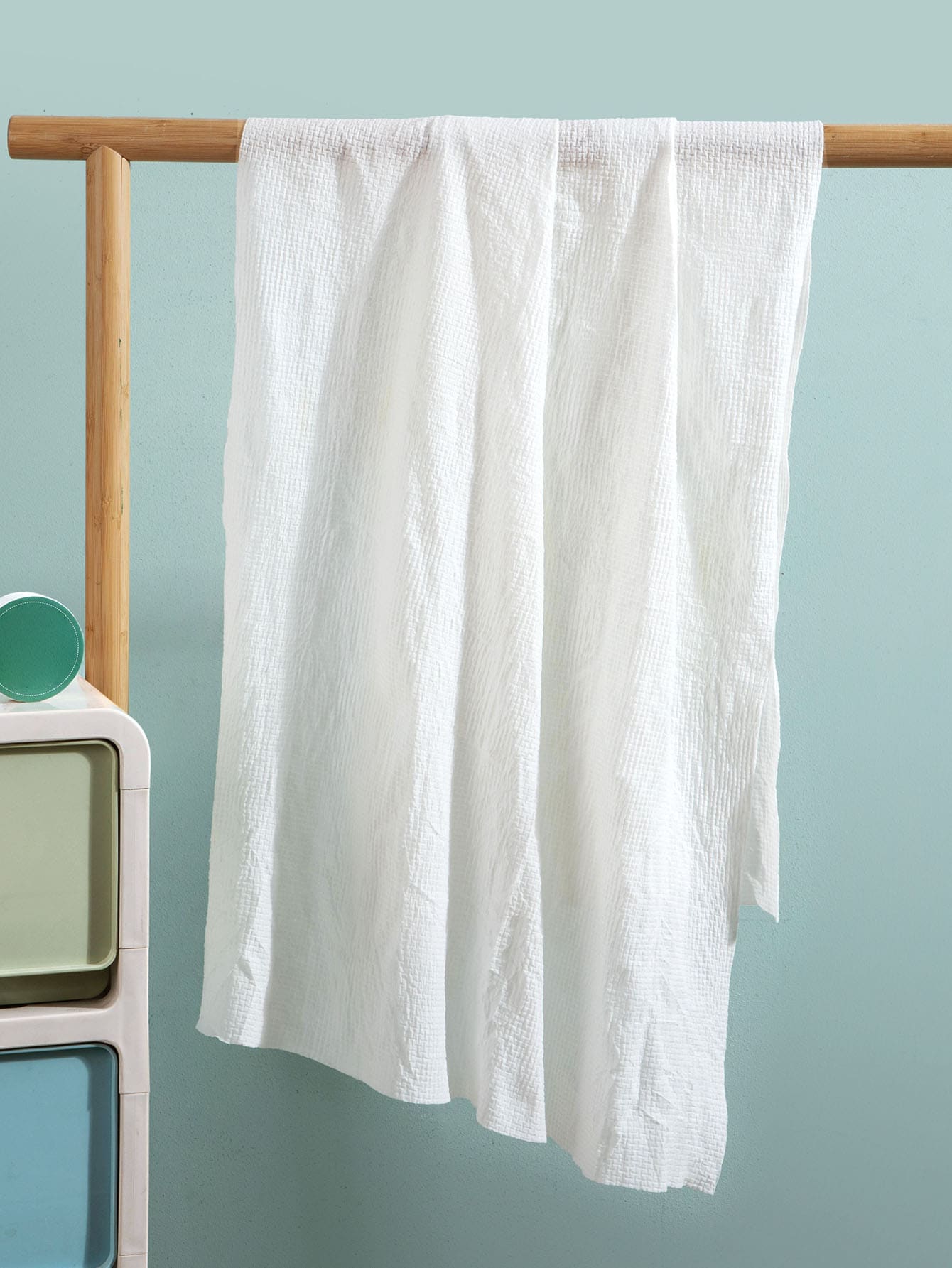 1入組白色一次性浴巾旅行用極簡纖維浴巾 - 彩色 - 查看 1