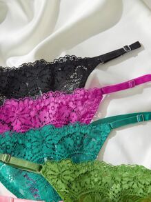 5packs Floral Lace G-String Lingerie, Sexy - Multicolor - View 5