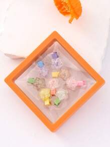 8入組小女童星形裝飾髮爪