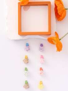 8入組小女童星形裝飾髮爪