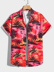 GENTILAND Men Tropical Print Shirt Without Tee - Multicolor - View 1